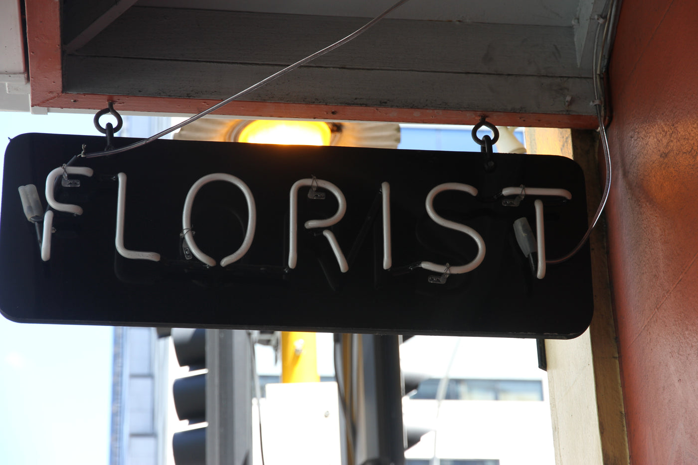 Sign of Auckland cheap florist. 