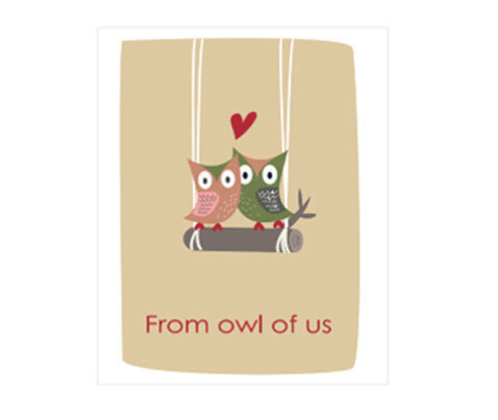 " From owl of us" Mini Gift Card