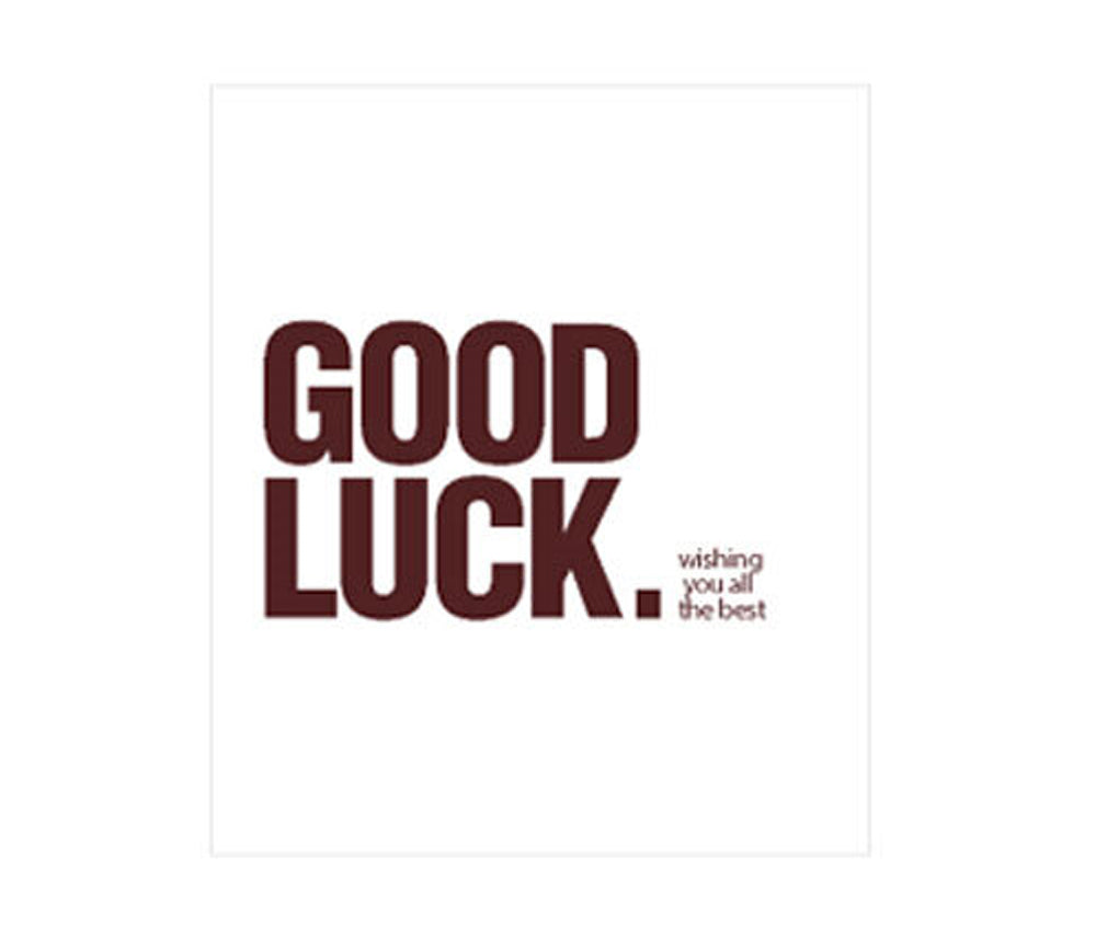 "GOOD LUCK. wishing you all the best" Gift Card