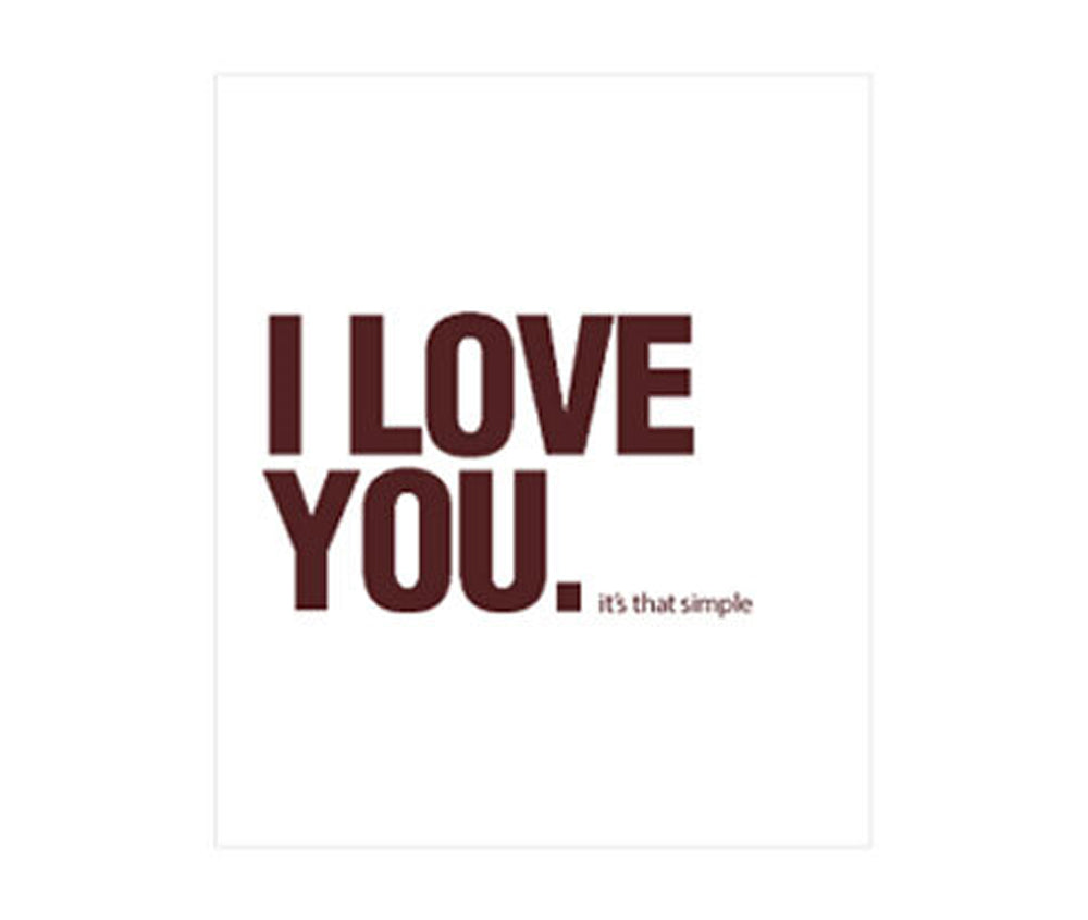 "I LOVE YOU. it's that simple" Mini Gift Card