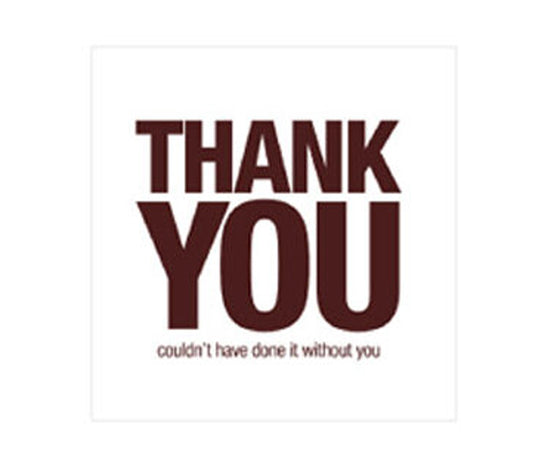 "THANK YOU couldn't have done it without you " Mini Gift Card