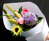 mixed seasonal flower bouquet