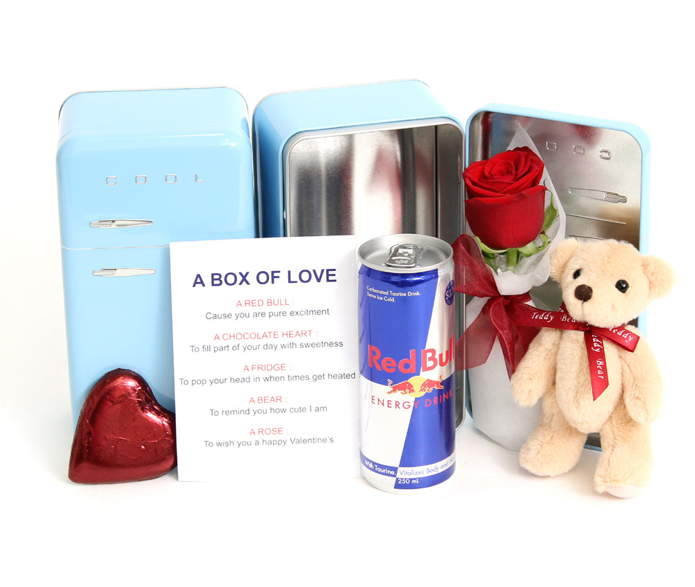 Valentine "Love In A Blue Tin". (please note tin will be red )