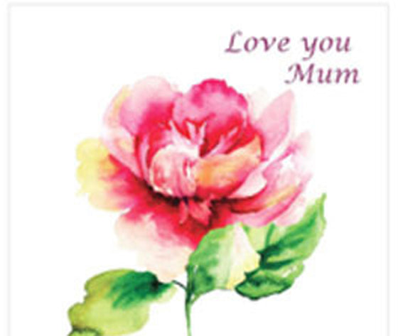 Love You Mum Mini Greeting Card